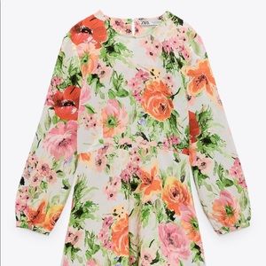 Zara floral print dress